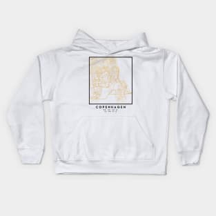 COPENHAGEN DENMARK CITY STREET MAP ART Kids Hoodie